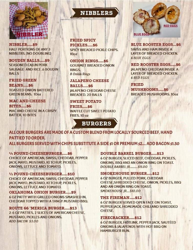 Nowhere on Route 66 Menu image 3