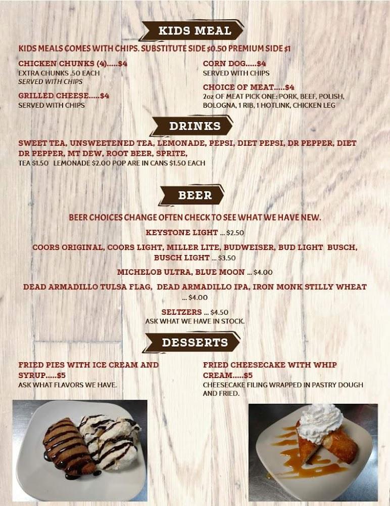 Nowhere on Route 66 Menu image 4